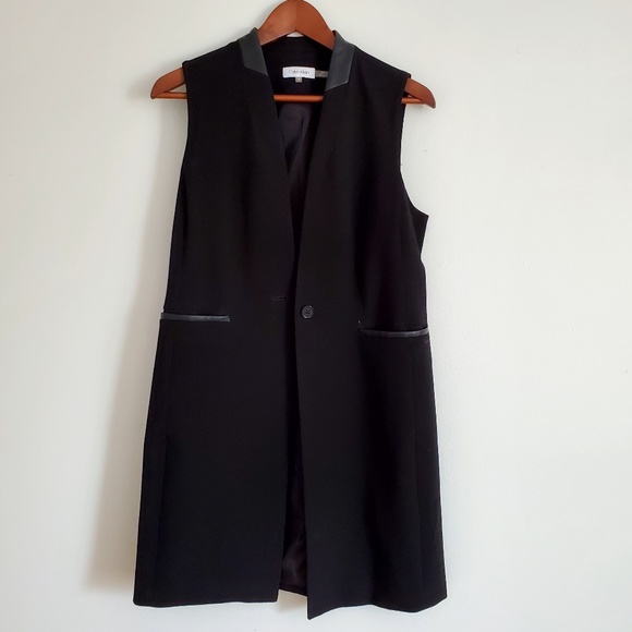 Calvin Klein Long Black Vest - Picture 1 of 4